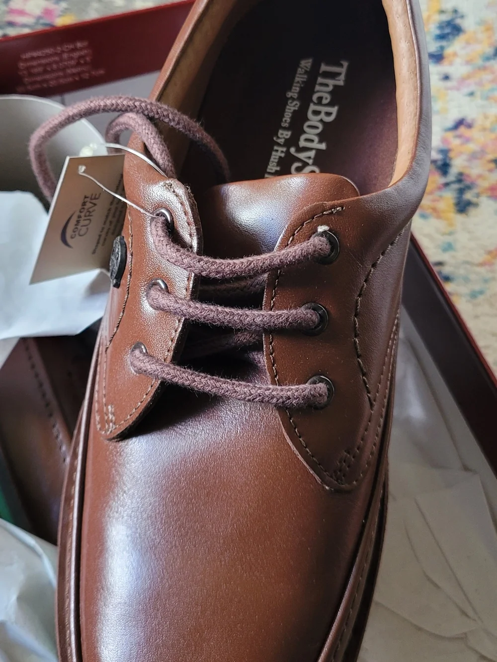 Hush Puppies Brown Men's Leather Derby Shoes